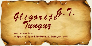 Gligorije Tunguz vizit kartica